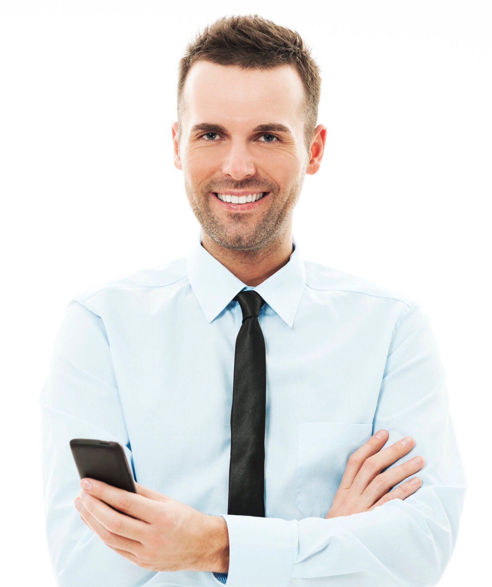 Businessman using smart phone